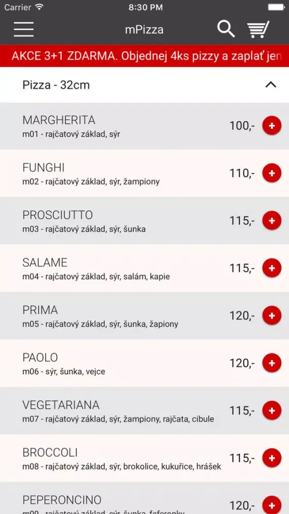 Capturas de tela do Pizzerie U Veselých
