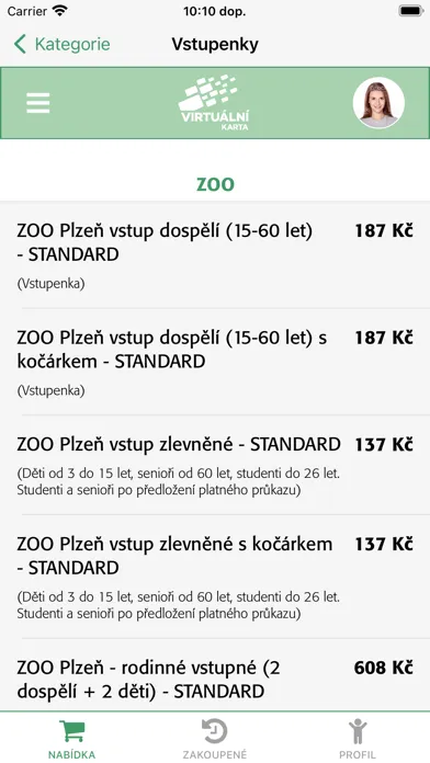 Virtuální karta स्क्रीनशॉट