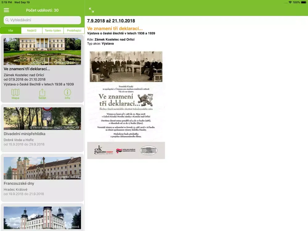 Akce Hradecka iPad  Screenshots