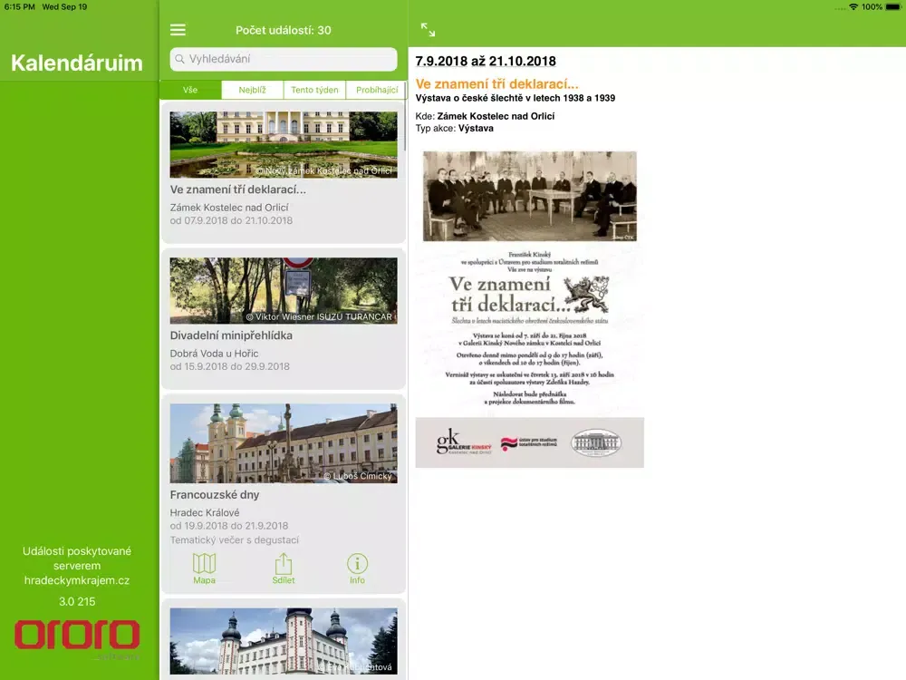 Akce Hradecka iPad  Screenshots
