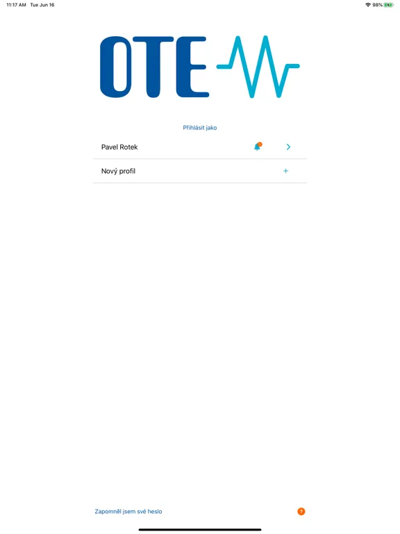 Zrzuty ekranu POZE - OTE iPad 