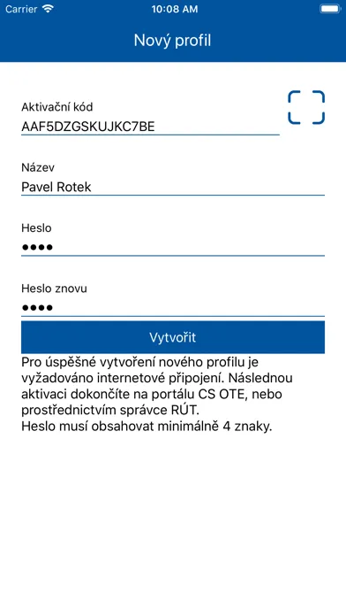 Zrzuty ekranu POZE - OTE
