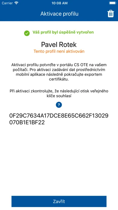 Zrzuty ekranu POZE - OTE