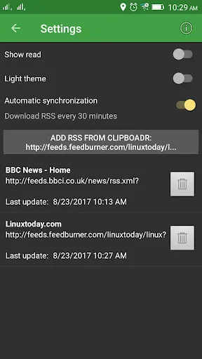 EP RSS Reader Screenshots