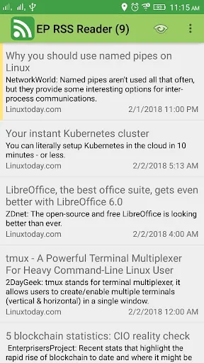 EP RSS Reader Screenshots