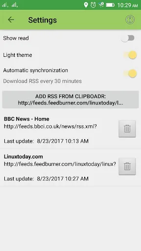 EP RSS Reader Screenshots