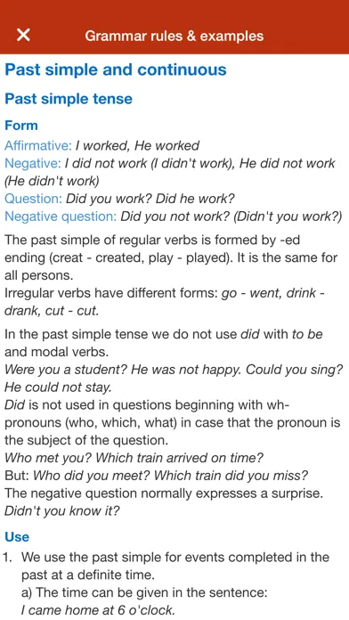 Скриншоты English grammar lessons ESL