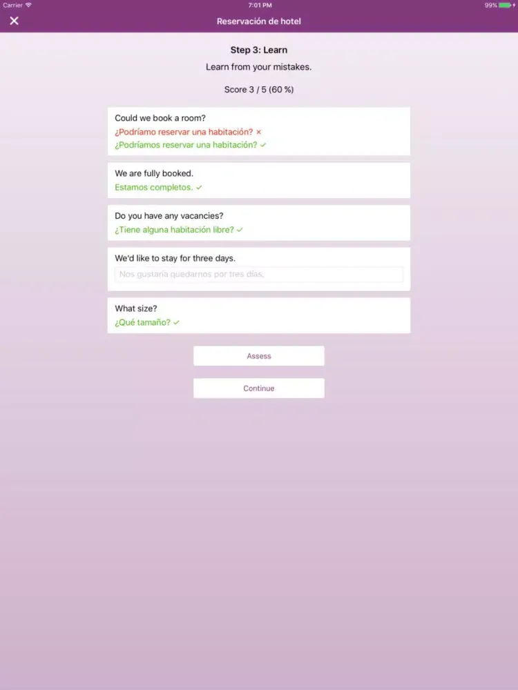Phrasebook & Vocabulary - English, Spanish, German iPad  Screenshots