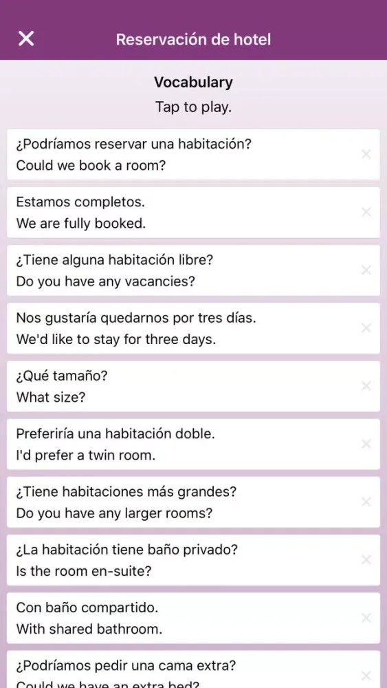 Phrasebook & Vocabulary - English, Spanish, German Screenshots