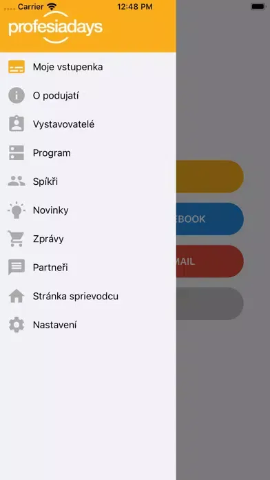 Tangkapan layar ProfesiaDays.cz - Praha