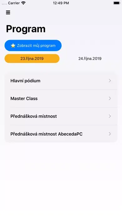 Tangkapan layar ProfesiaDays.cz - Praha