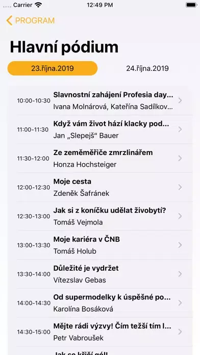 Tangkapan layar ProfesiaDays.cz - Praha