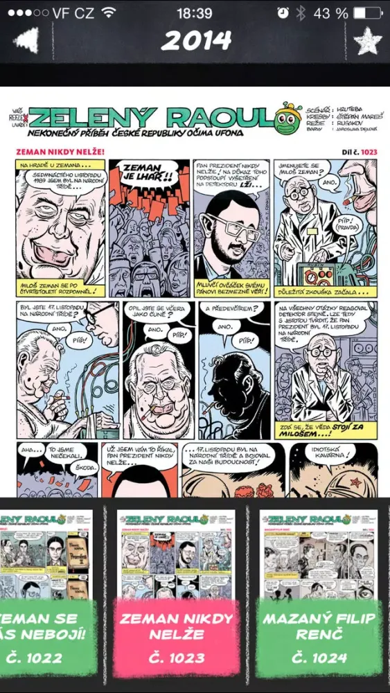 Zelený Raoul - komiks Reflexu 스크린샷