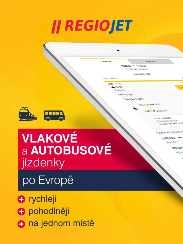 Capturas de tela do RegioJet Tickets: Train & Bus iPad 