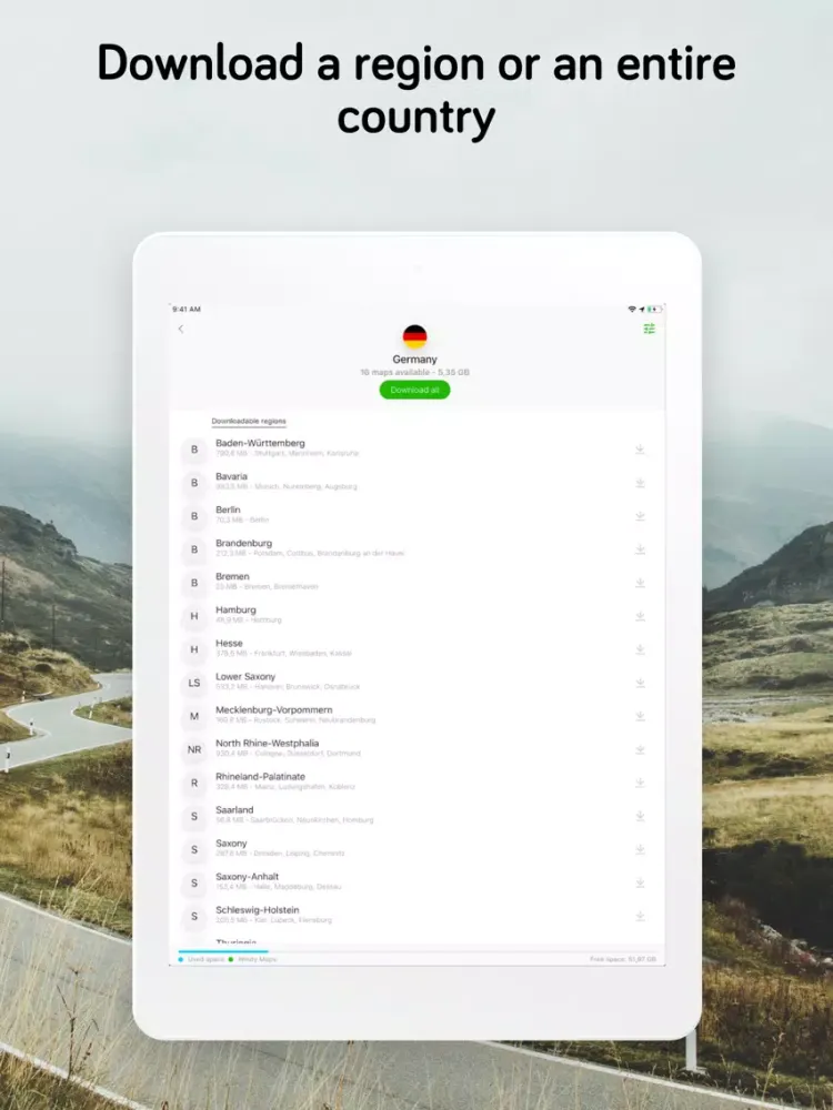 Ảnh chụp màn hình của Windy Maps iPad 
