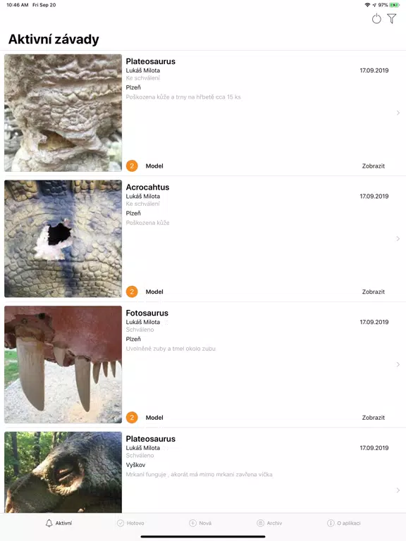 Screenshot di Production iPad 