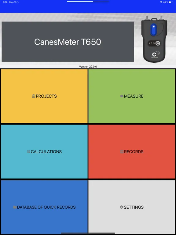 CanesMeter T650 iPad  Ekran Görüntüleri