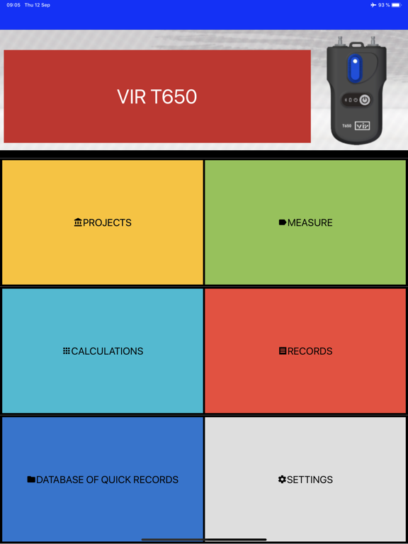 VIR T650 iPad  스크린샷
