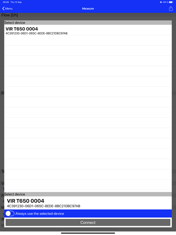 VIR T650 iPad  스크린샷