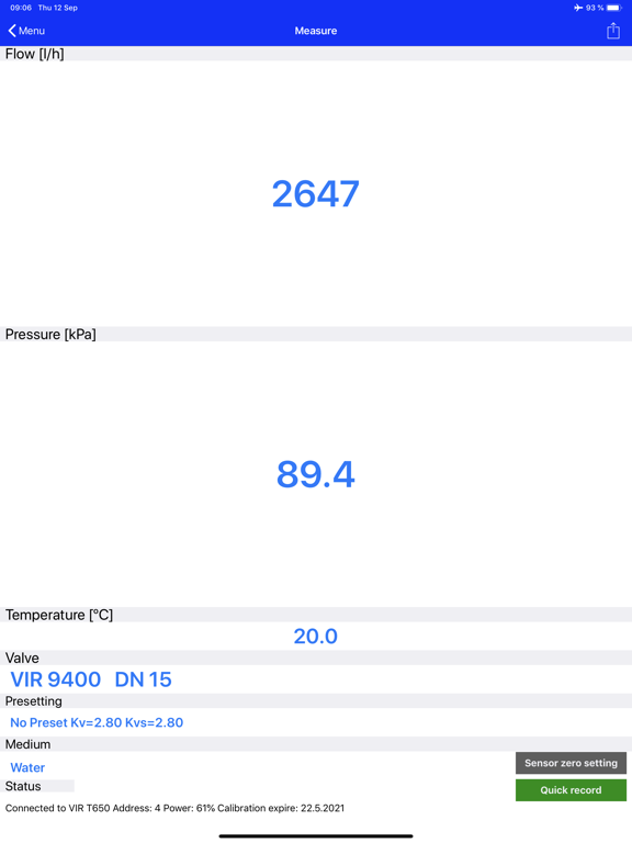 VIR T650 iPad  스크린샷