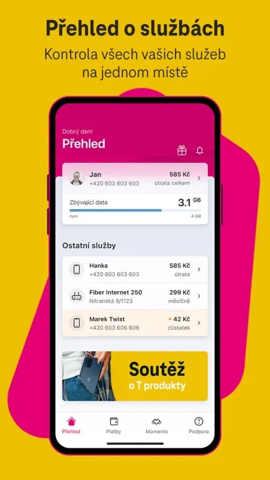 Můj T-Mobile應用截圖