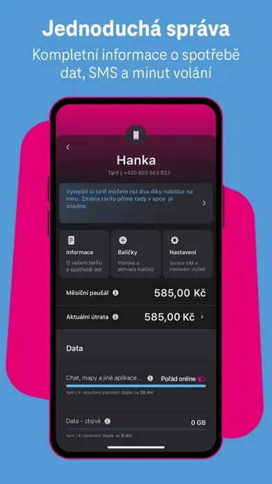 Můj T-Mobile應用截圖