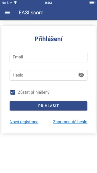 EASI score Screenshots