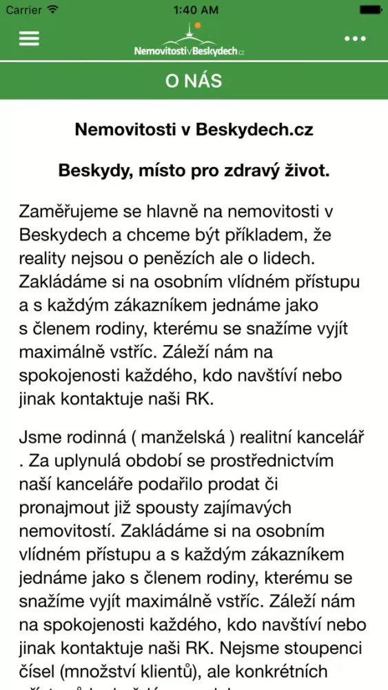 Screenshot di Nemovitosti v Beskydech