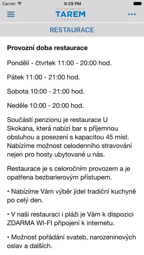 Penzion Tarem应用截图