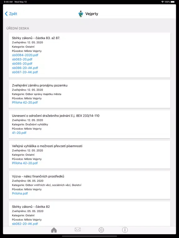 Město Vejprty iPad 应用截图