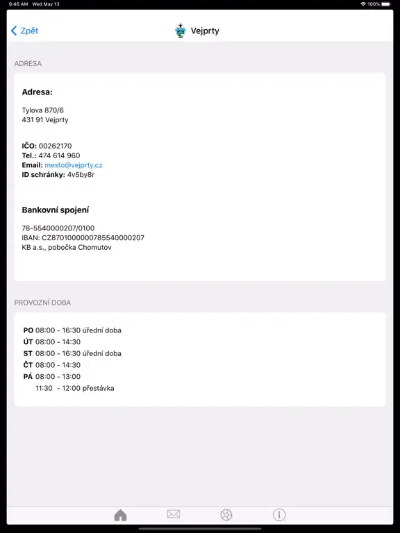 Město Vejprty iPad 应用截图