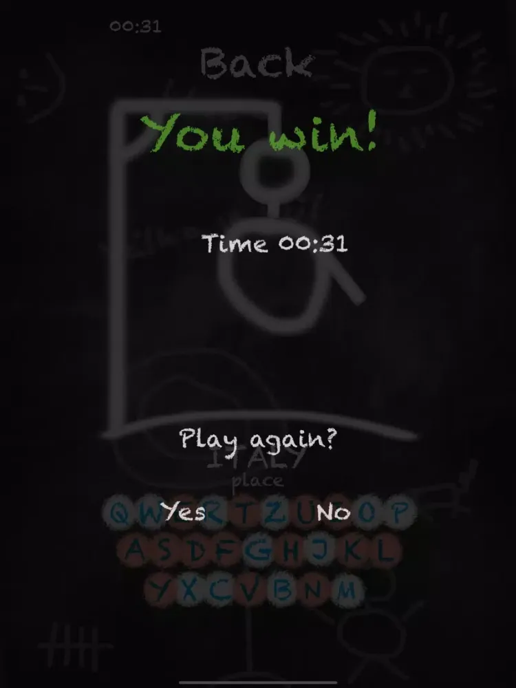 Chalk Hangman The Game iPad  سکرین شاٹس