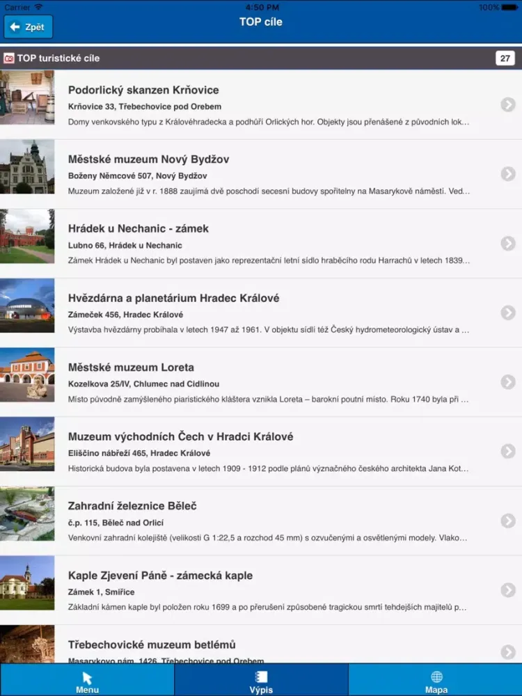 Hradecko iPad  Screenshots