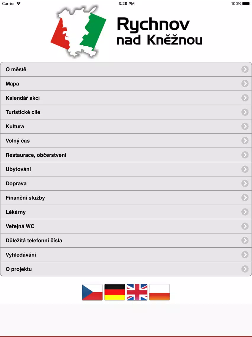 Rychnov nad Kněžnou official iPad 應用截圖