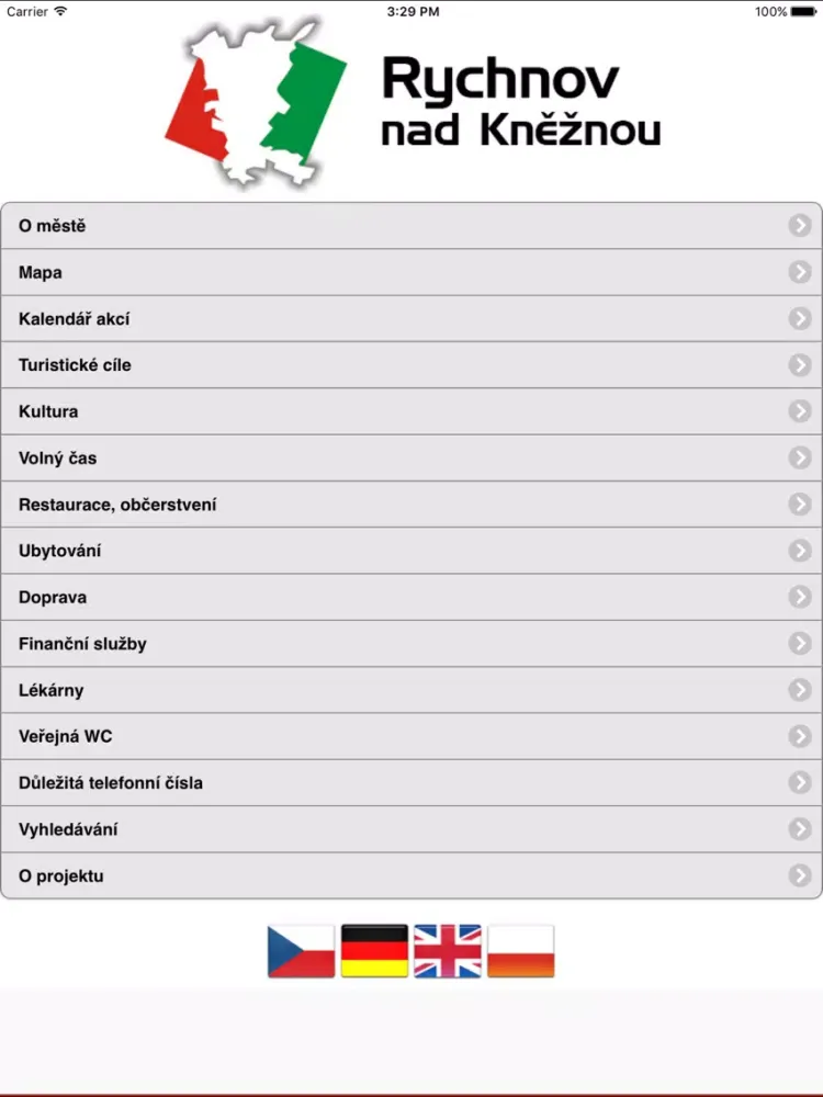 Rychnov nad Kněžnou official iPad 应用截图