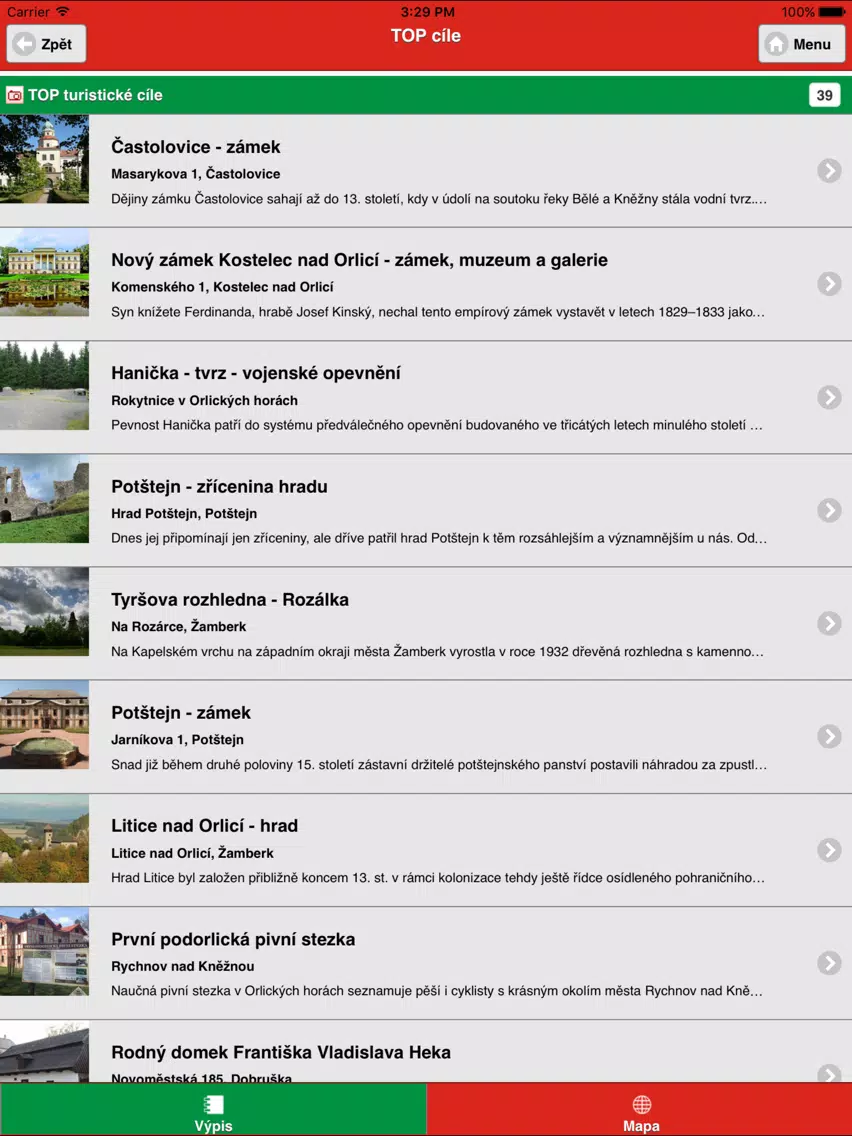 Rychnov nad Kněžnou official iPad 應用截圖