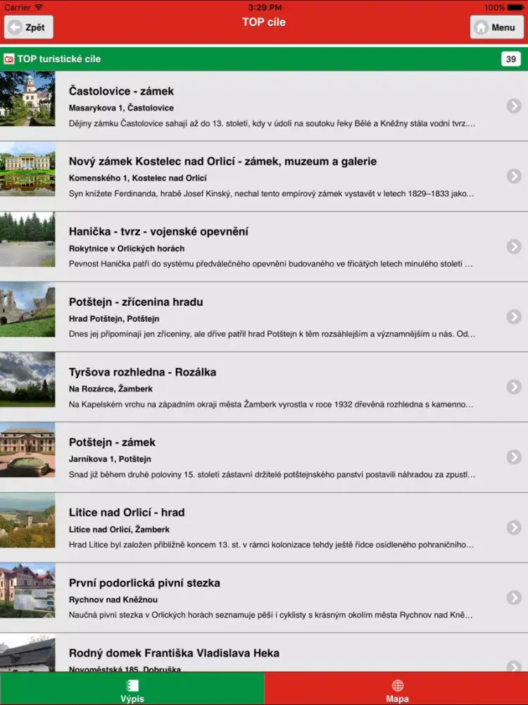 Rychnov nad Kněžnou official iPad 应用截图