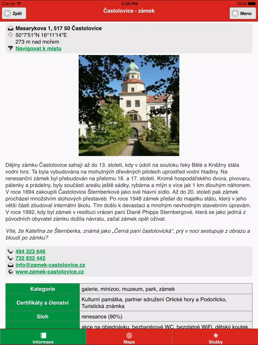 Rychnov nad Kněžnou official iPad 應用截圖