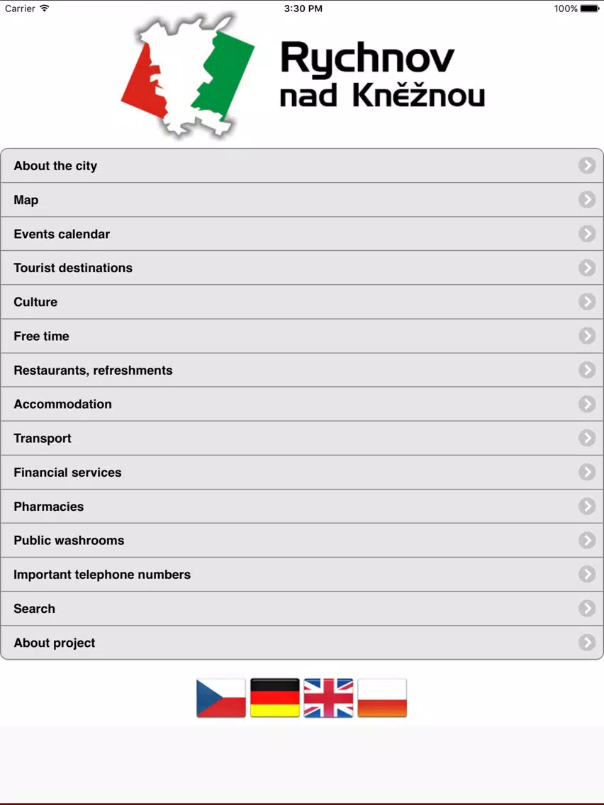 Rychnov nad Kněžnou official iPad 應用截圖