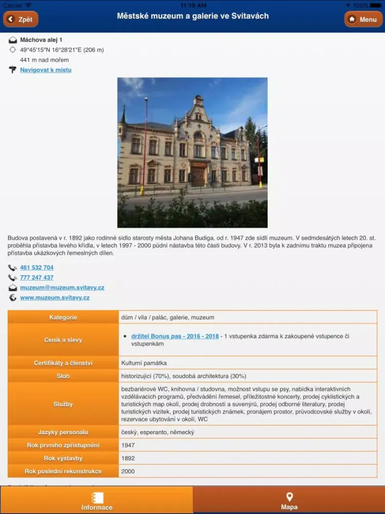 Svitavy city iPad  Screenshots