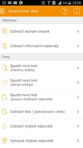 Zbrojní průkaz - testy应用截图