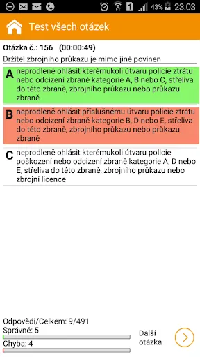 Zbrojní průkaz - testy应用截图