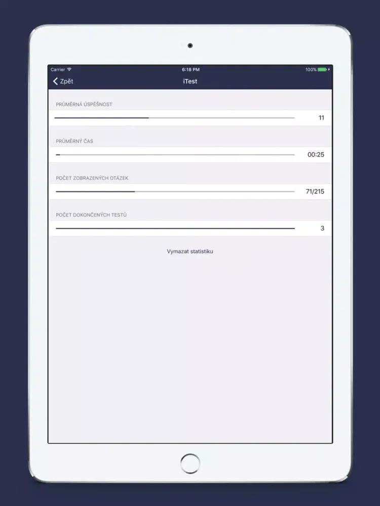 Screenshot di Lodní průkaz VRP - iTest iPad 