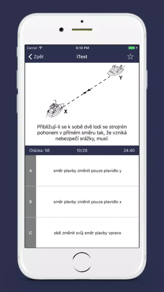 Screenshot di Lodní průkaz VRP - iTest