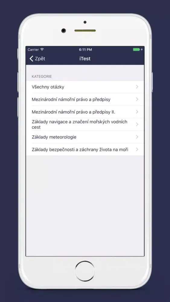 Screenshot di Lodní průkaz VRP - iTest