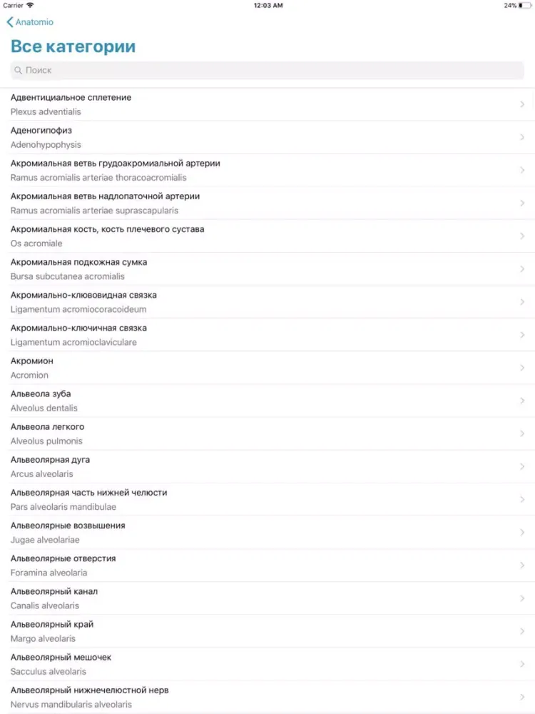 Anatomio - анатомия человека iPad 应用截图