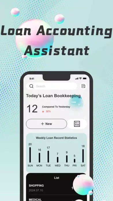 Captures d'écran de Debt Record-Cost Control