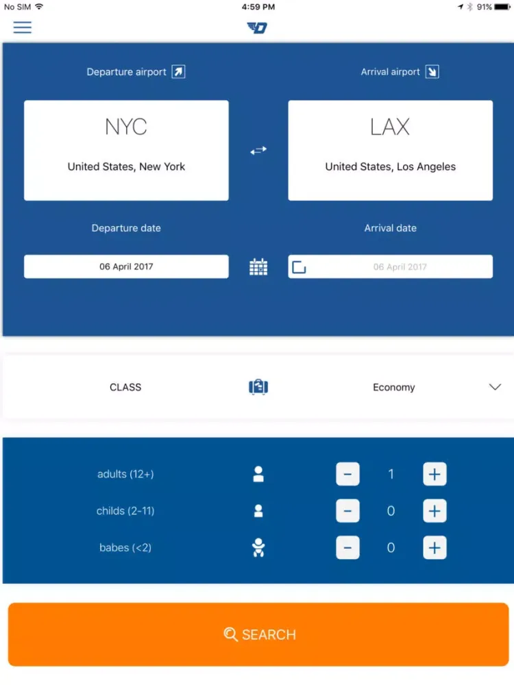 Zrzuty ekranu D-Flights - Airfare for Delta & Airline Tickets iPad 