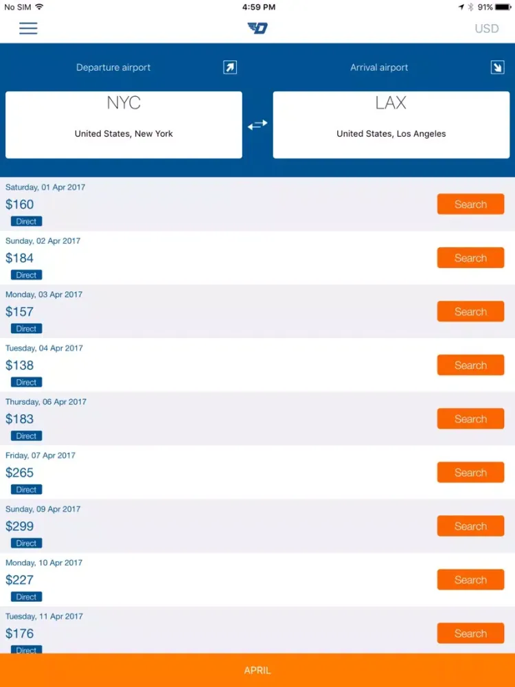 Zrzuty ekranu D-Flights - Airfare for Delta & Airline Tickets iPad 