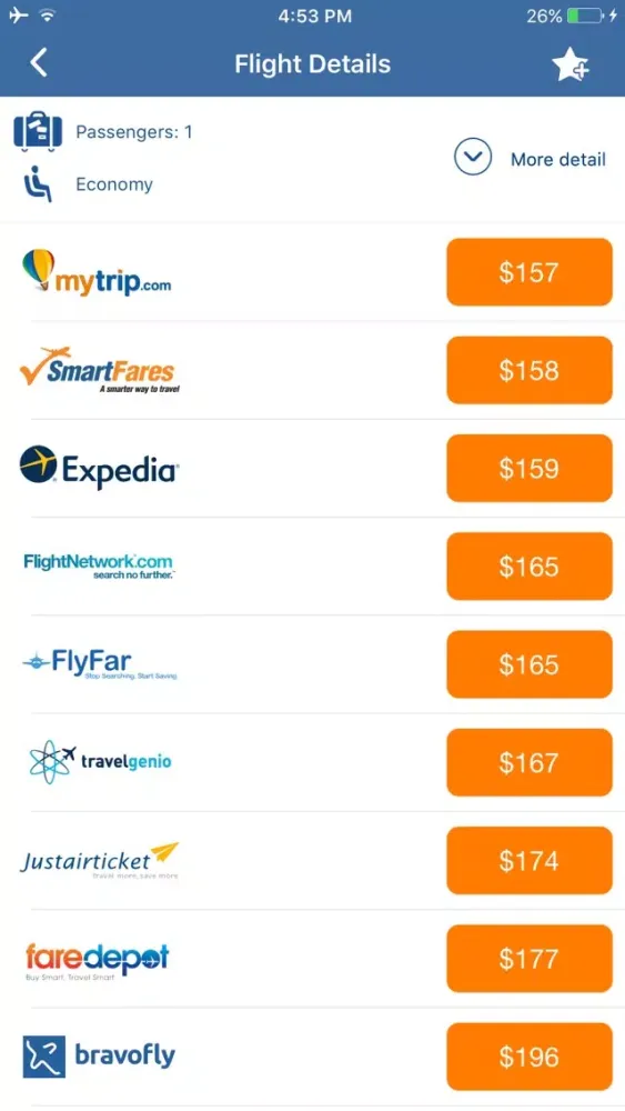 Zrzuty ekranu D-Flights - Airfare for Delta & Airline Tickets
